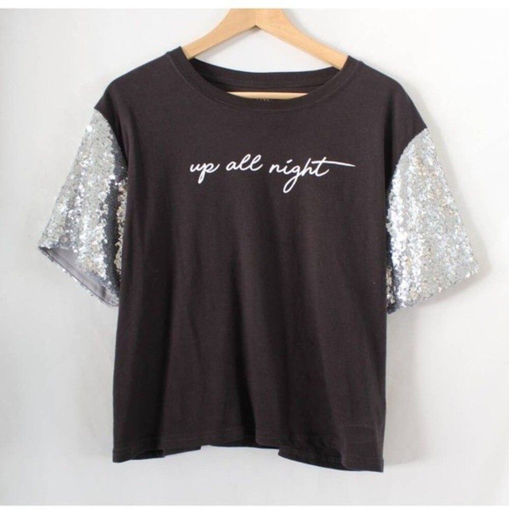Mighty Fine Up All‎ Night Crop Top Like New